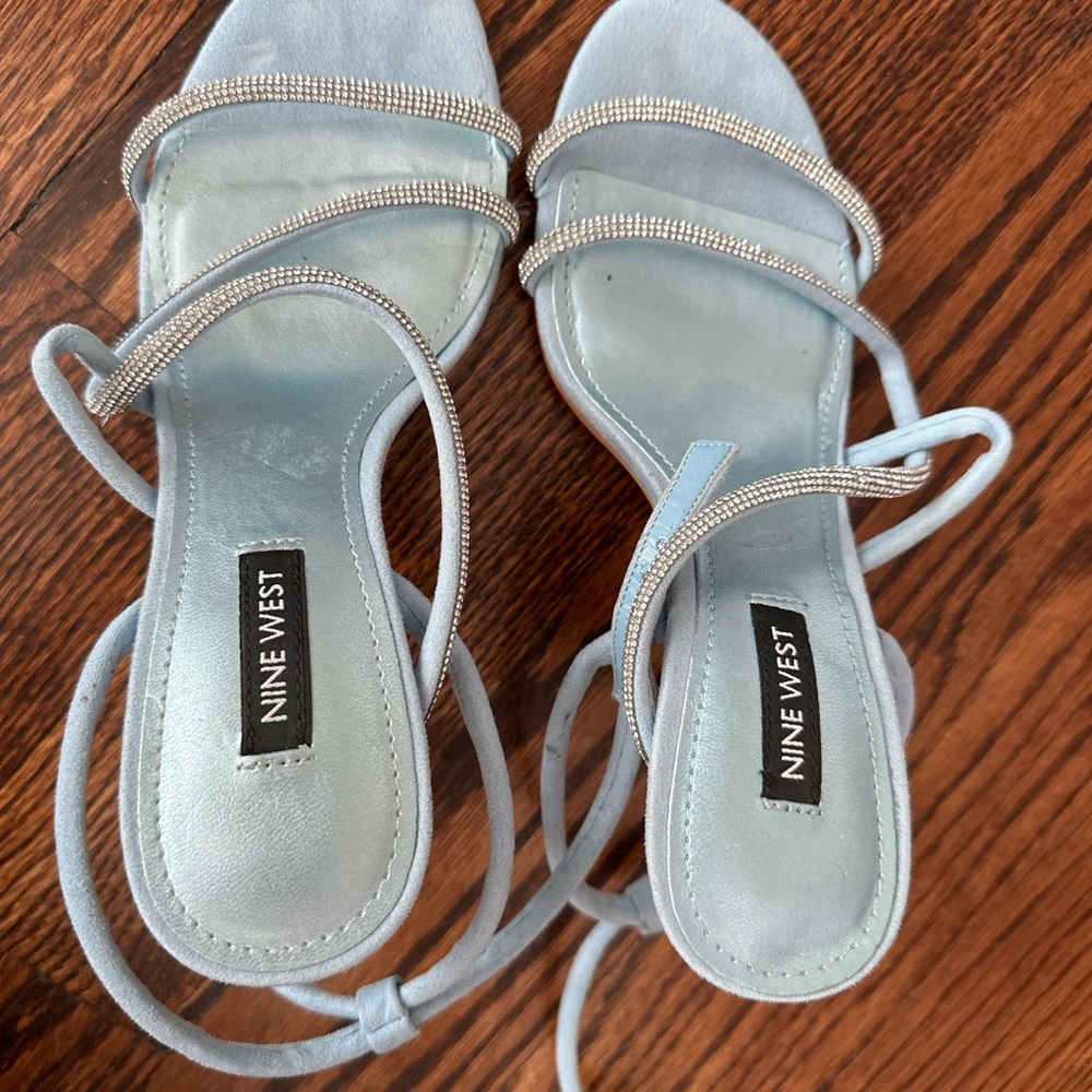 Never worn:Light blue size 6.5 Nine West never worn new